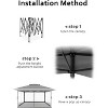 13x13FT Pop Up Gazebo,Outdoor Patio Gazebo with Mosquito Netting, Backyard Canopy Tent for Party Wedding Outdoor Dining - 2 of 4
