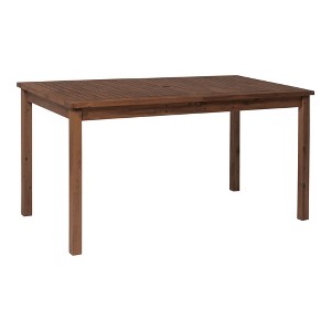 NicBex Outdoor Patio Dining Table with Umbrella Hole for 6 Person Patio Acacia Wood Table for Garden,Backyard - 1 of 4