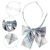 INSPIRE CHIC Women's Pre-tied Plaid Adjustable Elastic Band Casual Bow Ties - 3 of 4