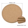Unique Bargains Cork Round Edge Durable Soft to the Touch Coasters - 2 of 4