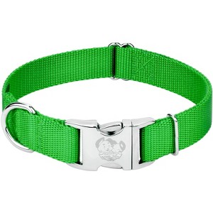 Country Brook Petz Premium Nylon Dog Collar with Metal Buckle for Small Medium Large Breeds - Vibrant 30+ Color Selection - 1 of 4