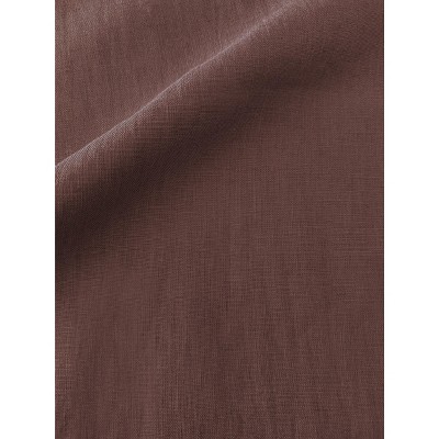 Chestnut Brown 24x24 Linen Throw Pillow with Down Alternative