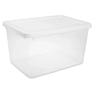Racxily Sterilite 20 Qt. Storage Box Plastic Adult,Storage Bins, White - 1 of 1