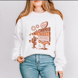 Simply Sage Market Wild West Distressed Sweatshirt - 1 of 4