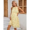 Clearlove Maternity Halter Neck Dress Summer Casual Sleeveless High Waisted Flowy Pregnancy Dresses - 2 of 4