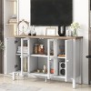47.2'' Sideboard Storage Cabinet with Glass Doors and Adjustable Shelves,Retro TV Console for Living Room-Baofuwish - 3 of 4