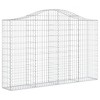 vidaXL Galvanized Iron Arched Gabion Basket - Durable, Corrosion-Resistant Outdoor Stone Cage Retaining Wall for Garden Decor - 2 of 4