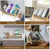 Wood Desktop Bookshelf, Small Bookcase Organizer Tilting Bookshelves Storage Rack Display Stand 19.7 Inches - 4 of 4