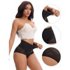 INSPIRE CHIC Women's Hi-Cut Satin High Waisted Lace Trimmed Tummy Control Underpants Briefs - 3 of 4