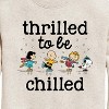 Boys' - Peanuts - Snoopy and Friends Thrilled To Be Chilled Graphic Long Sleeve Fleece Sweatshirt - 2 of 4