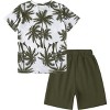Toddler Boys Set Print Short Sleeve T-Shirt and Shorts Outfit Summer Set Clothing Sets 3-12T - 2 of 4