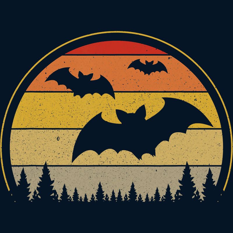 Men's Design By Humans Vintage Retro Vampire Bats Halloween Costume By Chos T-Shirt, 2 of 5