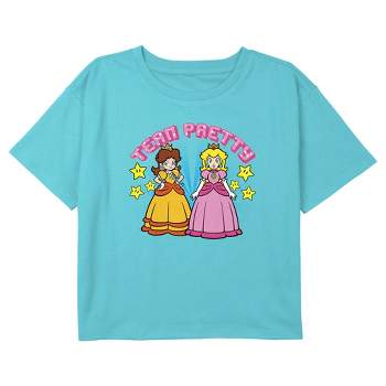 Girl's Nintendo Team Pretty Princess Crop T-Shirt