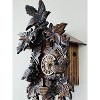 Eight Day Cuckoo Clock – 17 in Height – Hand-Carved Leaves, Birds & Bird Nest – By River City Clocks - 3 of 4