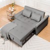 COMHOMA 55" Convertible Sleeper Sofa Bed, 3-in-1 Pull Out Couch Bed with Adjustable Backrest and Pillows for Living Room, Guest Room & Small Spaces - 2 of 4