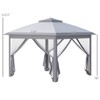 VisioGear 11'*11' Pop Up Canopy Tent with Netting and Carry Bag, Instant Gazebo Sun Shelter for Parties, Patio, Grey, 130"*130"*113.5" - 3 of 4