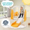 Toddler Slide Swing Set 4 in 1 Freestanding Slide Climber Playset with Basketball Hoop for Indoor Outdoor Playground Blue - 4 of 4