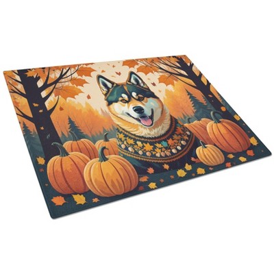 NEW Akita Fall Glass Cutting Board Decorative Tempered Glass Kitchen Cutting and Serving Board Large Size Chopping Board