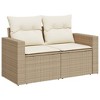 vidaXL Patio Sofa Set with Cushions Outdoor Furniture 10 Piece Poly Rattan - Beige and Cream - 3 of 4