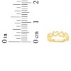 10k Yellow Gold 5.5mm Alternating Diamond Cut Hearts Band Filigree Ring - 4 of 4