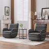 Okak Mid-Century Striped Fabric Swivel Lounge Armchair with Aesthetic Design,Leisure Accent Chair for Living Rooms,Relaxation Areas - 2 of 4