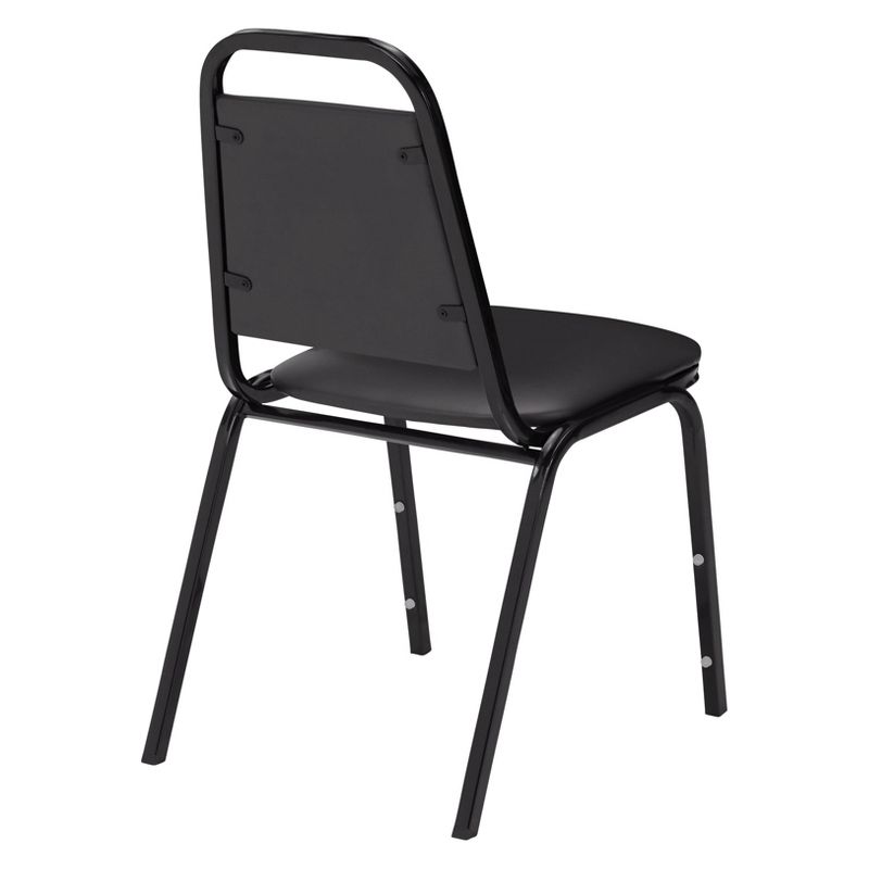Set of 2 Vinyl Padded Stack Chairs with Seat and Frame Black - Hampden Furnishings, 5 of 9