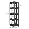 YONWAY 4-Tier All-Steel Rotating Bookshelf 360° Spinning Bookshelf Tower, Narrow Storage Shelves for Small Space, Bedroom, Living, Office - 3 of 4