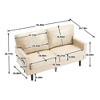 NicBex 56.3 Inch Modern Love Seat Sofa,2 Seater Sofa with USB Ports and Removable Pillow Cover for Living Room - 3 of 4