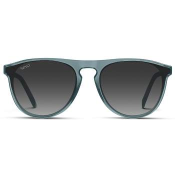 WMP Eyewear Round One Bridge Modern Aviator Sunglasses