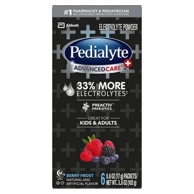 Pedialyte AdvancedCare Plus Electrolyte Powder - Berry Frost - 6ct/0.6oz