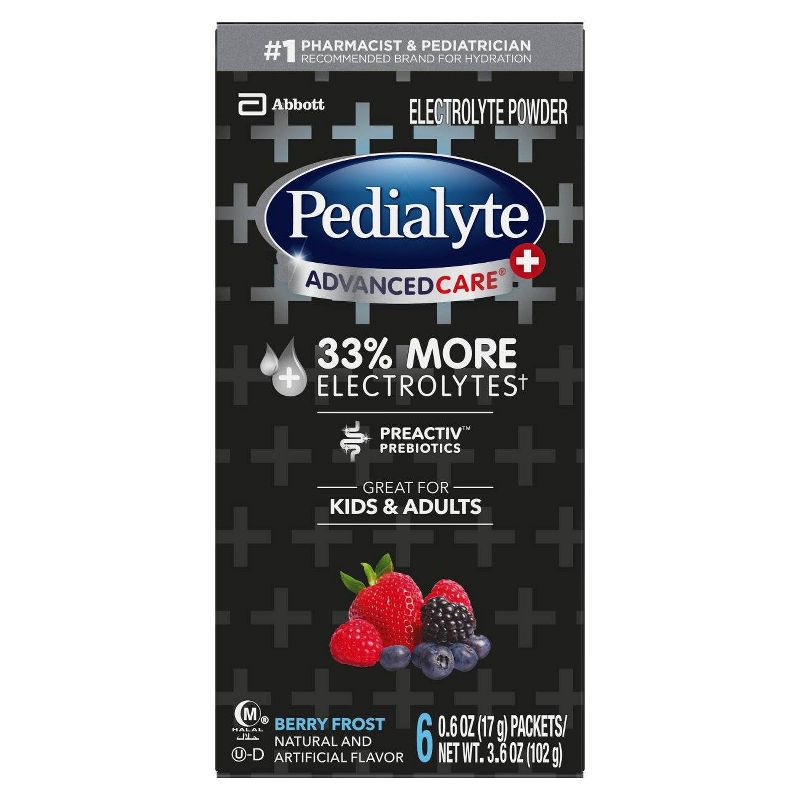 Pedialyte AdvancedCare Plus Electrolyte Powder - Berry Frost - 6ct/3.6oz, 1 of 9