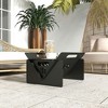 Resenkos 3-in-1 Stove, Wood Burning Firepit, Coffee Table with Quick Assembly and Carrying Bag, Black - 2 of 4