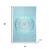 HomeRoots 80" X 56" Blue And White Mandala Cotton Hanging Tapestry - 3 of 4