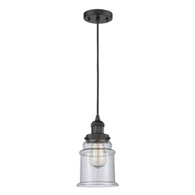 Canton - 1 Light Cord Hung Mini Pendant In Industrial Style-10 Inches Tall and 6 Inches Wide