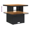 vidaXL Patio Table Black 31.5 In.x31.5 In.x28 In. Poly Rattan and Acacia Wood - 4 of 4