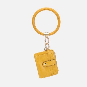 MKF Collection Jordyn Vegan Leather Bracelet Keychain with a Credit Card Holder by Mia K - 1 of 3