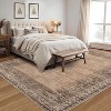 Vintage Bordered Washable Area Rug - Non-Slip Non-Shedding Stain Resistant Carpet, Soft Distressed Print Mat for Living Room, Nursery, Bedroom Office - 3 of 4