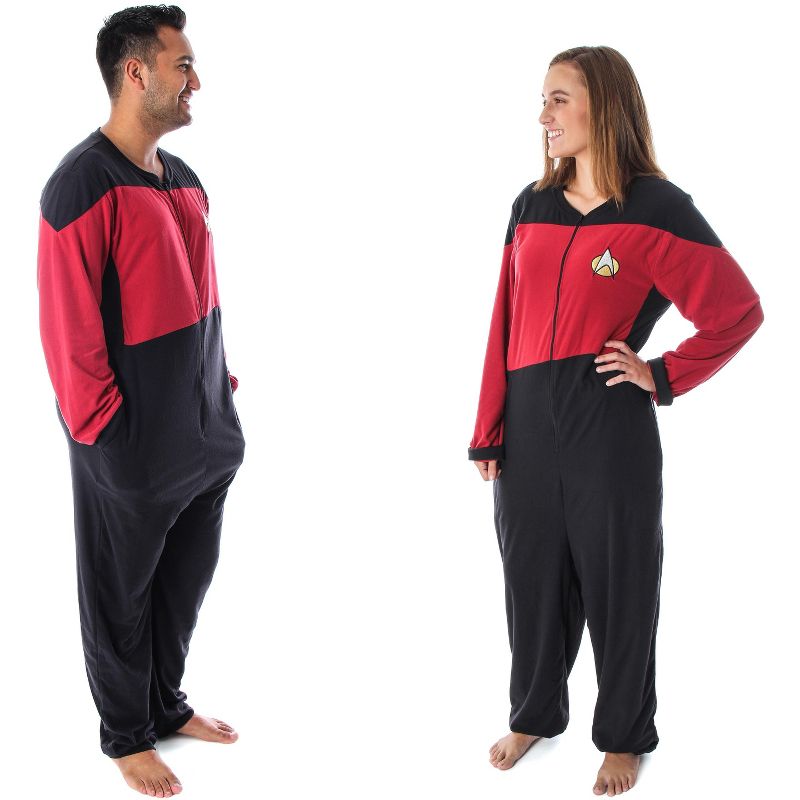 Star Trek Next Generation Men's Picard One Piece Costume Pajama Union Suit, 5 of 6