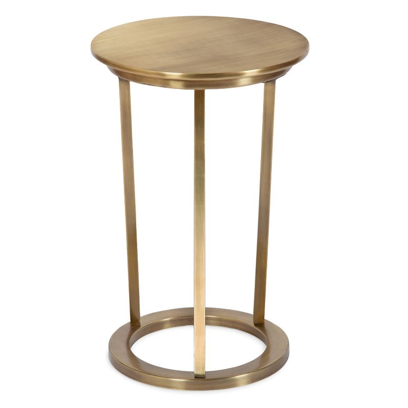 Kate and Laurel Aja Round Metal Side Table, 15x15x23, Gold, 5 of 10