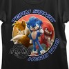 Sonic 3 Movie Character Circle Women's Black Crew Neck Short Sleeve T-shirt - 2 of 3
