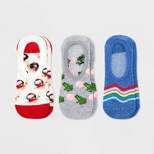 Women's Candy Critters 3pk Liner Socks - Xhilaration™ Ivory/Denim Heather/Heather Gray 4-10