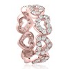 Pompeii3 1 1/2Ct Diamond Heart Shaped Eternity Ring in White, Yellow, or Rose Gold - 3 of 4