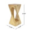 Lyngins Twisted Spiral Patio End Tables, MGO Accent Table, Wood-Look Outdoor End Table for Patio or Indoor Use, Outdoor Side Table - 2 of 4