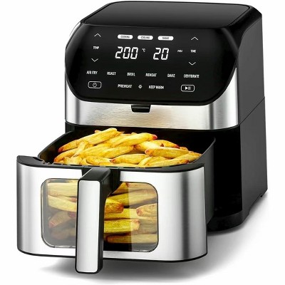 MaseiKar Air Fryer 6.2 QT Large Capacity Oilless Hot Air Fryers Oven 1500W Healthy Cooker with 10 Presets, Digital LCD Touch Screen, Visual Window
