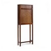 Teamson Home Hatteras Over the Toilet Cabinet with Rattan Inlay Doors and Sturdy Shelves - 3 of 4