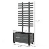 Vince 47"x22"x33" Planter Stand Box, Raised Garden Bed with Lockable Wheels for Flowers, Herbs and Vegetables, Outdoor Furniture - The Pop Home - 3 of 4