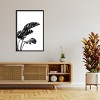 Amanti Art Monstera Black and White 03 by Amini54  Wood Framed Wall Art Print - 4 of 4