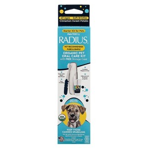 RADIUS Organic Canine Oral Care Kit, Starter Kit for Pets, All Ages, Cinnamon Sweet Potato, 3 Piece Kit - 1 of 4
