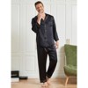 SilkSilky Men's Luxurious Silk Lapel Pajama Set - 4 of 4