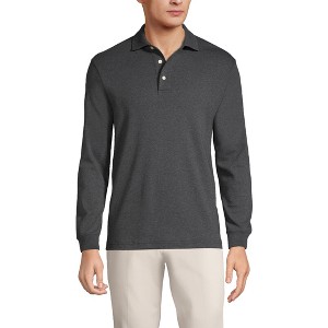 Lands' End Men's Long Sleeve Cotton Supima Polo Shirt - 1 of 4